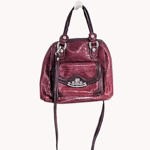 MC Marc Chantal Croc Embossed Western-Inspired Satchel ~ Shoulder Bag w/Key Tab! - Picture 11 of 16